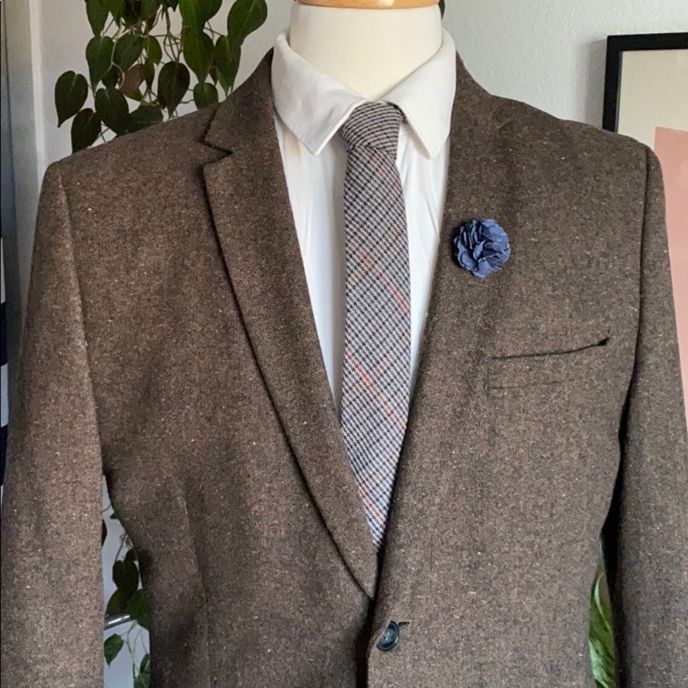 Single Button Brown Blazer 42R